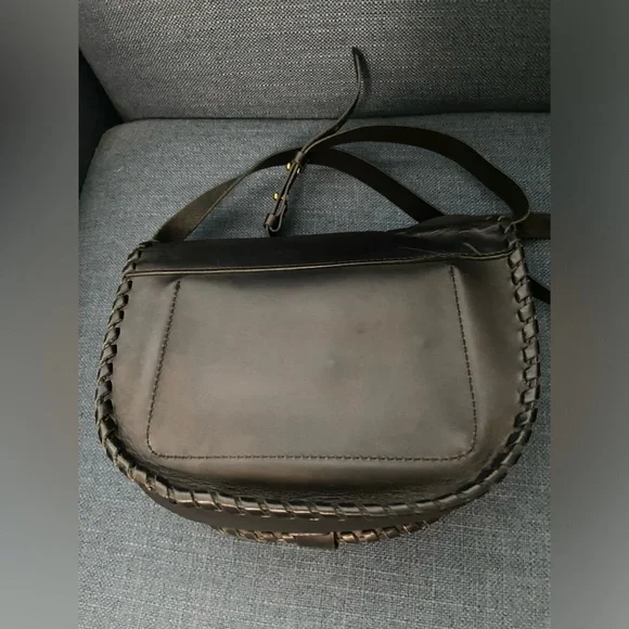 Madewell Black Leather Transport Saddle Crossbody Bag Shoulder Purse - Picture 4 of 16